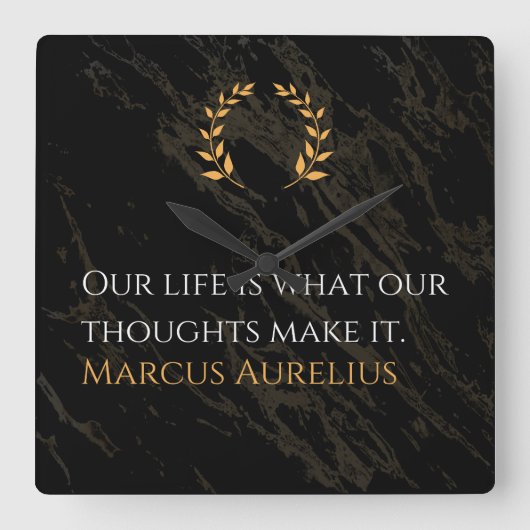 Marcus Aurelius's Waarheid: Het leven vormgeven Vierkante Klok (Voorkant)
