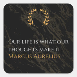 Marcus Aurelius's Waarheid: Het leven vormgeven Vierkante Sticker