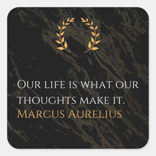 Marcus Aurelius's Waarheid: Het leven vormgeven Vierkante Sticker (Voorkant)