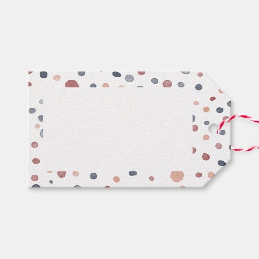 Marcus Confetti Watercolor Stippen Cadeaubijsluite Cadeaulabel (Voorkant (Horizontaal))