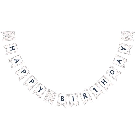 Marcus Confetti Waterverf Stippen Bunting Flag Vlaggetjes (Alle)