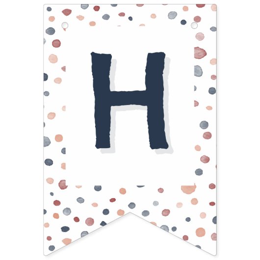 Marcus Confetti Waterverf Stippen Bunting Flag Vlaggetjes (Tweede vlag)