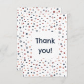Marcus Confetti Waterverf Stippen Dankjewel Kaart (Voorkant / Achterkant)