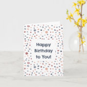 Marcus Confetti Waterverf Stippen Verjaardag Kaart (Gele Bloem)