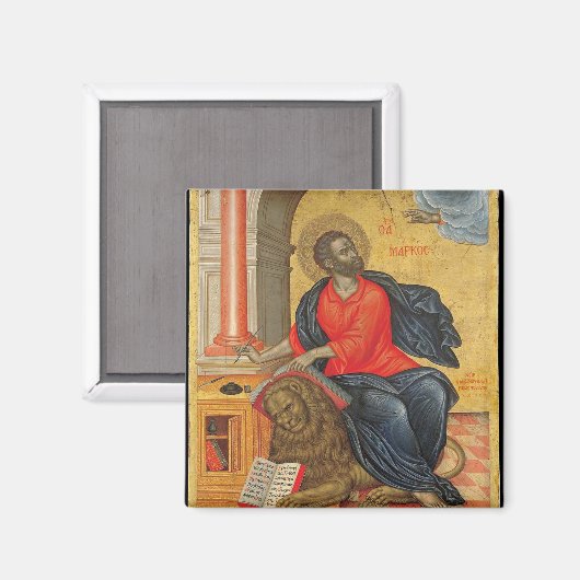 Marcus de Evangelist door Emmanuel Tzanes Magneet (Voorkant / Achterkant)