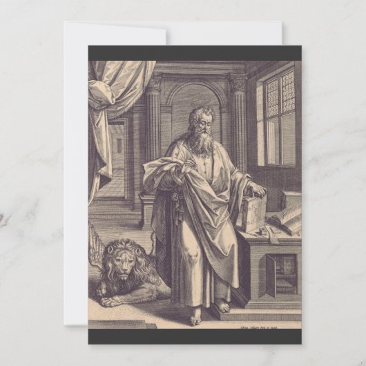 Marcus de Evangelist Feestdagenkaart (Voorkant)