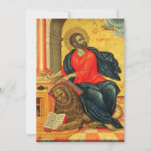 Marcus de evangelist orthodoxe icoon save the date (Voorkant)