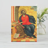 Marcus de evangelist orthodoxe icoon save the date (Staand voorkant)