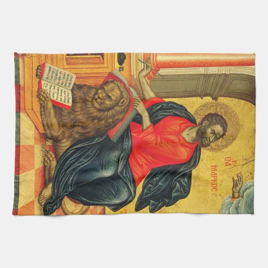 Marcus de Evangelist orthodoxe icoon Theedoek (Horizontaal)