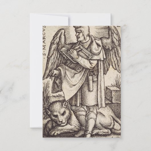 Marcus de evangelist, patroon van Venetië Bedankkaart (Voorkant)