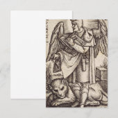 Marcus de evangelist, patroon van Venetië Bedankkaart (Voorkant / Achterkant)