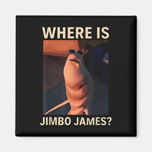 Marcus De Worm Waar Is Jimbo James Grappige Meme Magneet (Voorkant)
