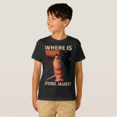 Marcus De Worm Waar Is Jimbo James Grappige Meme T-shirt (Voorkant volledig)