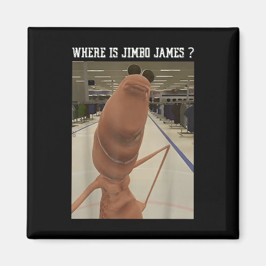 Marcus De Worm Waar Is Jimbo James Meme  Magneet (Voorkant)