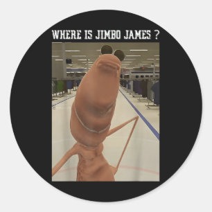 Marcus De Worm Waar Is Jimbo James Meme  Ronde Sticker