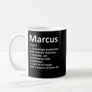 MARCUS Definition Persoonlijke Naam Funny Birthday Koffiemok