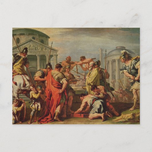 Marcus Furius Camillus en Brennus Briefkaart (Voorkant)