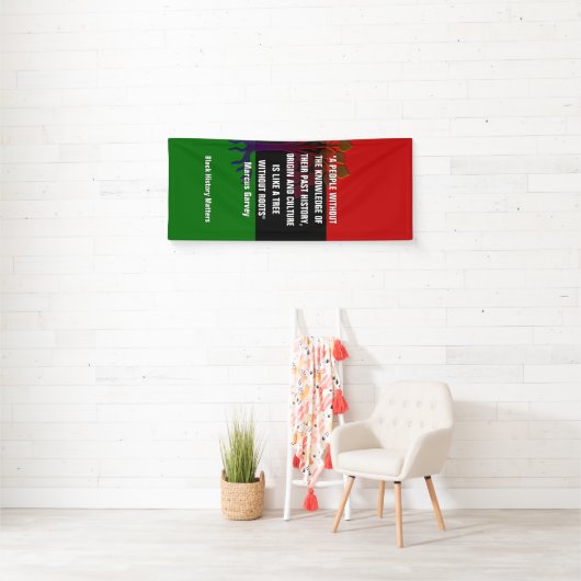 Marcus Garvey TREE ZONDER ROOTS Black History Spandoek (Insitu)