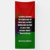 Marcus Garvey TREE ZONDER ROOTS Black History Spandoek (Verticaal)