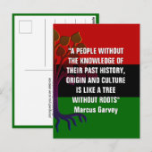 Marcus Garvey TREE ZONDER ROOTS Briefkaart (Voorkant / Achterkant)