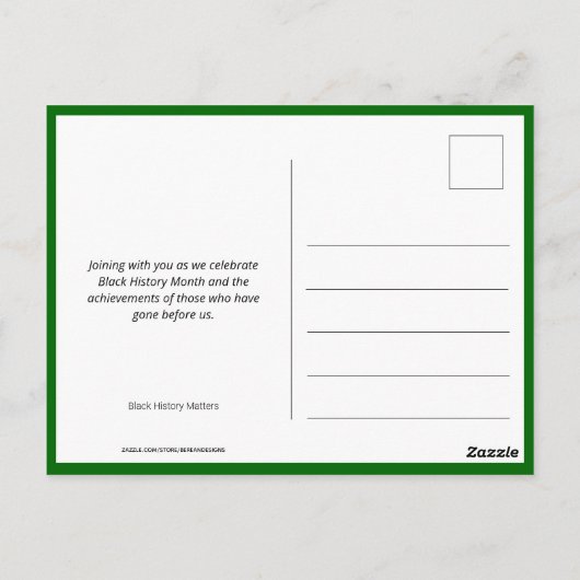 Marcus Garvey TREE ZONDER ROOTS Briefkaart (Achterkant)