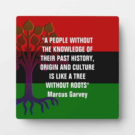 Marcus Garvey TREE ZONDER ROOTS Fotoplaat (Voorkant)