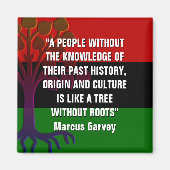 Marcus Garvey TREE ZONDER ROOTS Magneet (Voorkant)