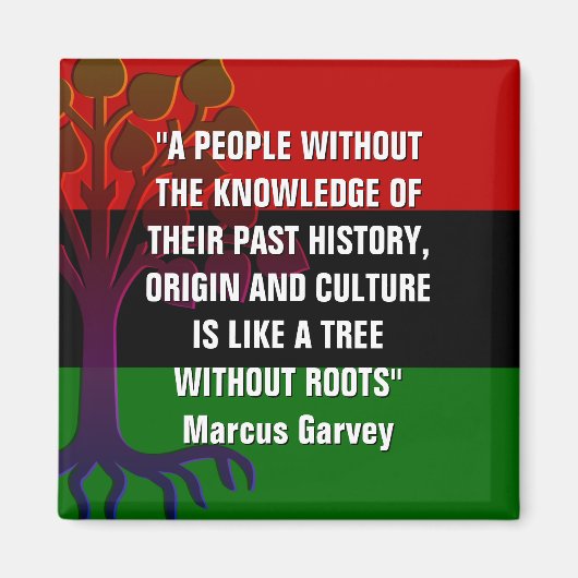 Marcus Garvey TREE ZONDER ROOTS Magneet (Voorkant)