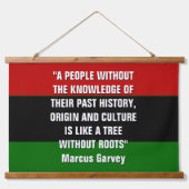 Marcus Garvey TREE ZONDER ROOTS Pan African Hangend Wandkleed (Voorkant)