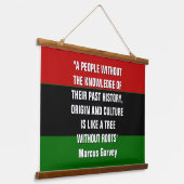 Marcus Garvey TREE ZONDER ROOTS Pan African Hangend Wandkleed (Gebogen)