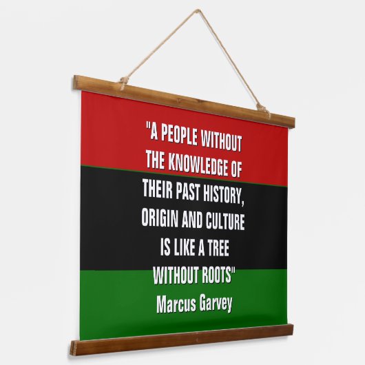 Marcus Garvey TREE ZONDER ROOTS Pan African Hangend Wandkleed (Gebogen)