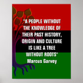 Marcus Garvey TREE ZONDER ROOTS Poster (Voorkant)