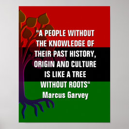 Marcus Garvey TREE ZONDER ROOTS Poster