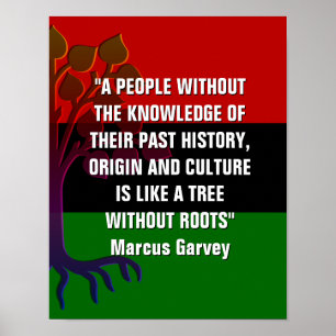 Marcus Garvey TREE ZONDER ROOTS Poster