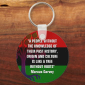 Marcus Garvey TREE ZONDER ROOTS Sleutelhanger (Voorkant)