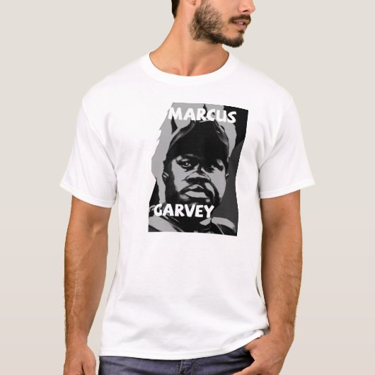 Marcus Garvey (zwart-wit) T-shirt (Voorkant)