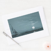 Marcus Larson entree-van-de-haven-maanlicht-1881 m Rechthoekige Sticker (Envelop)