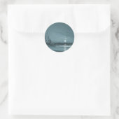 Marcus Larson entree-van-de-haven-maanlicht-1881 m Ronde Sticker (Tas)