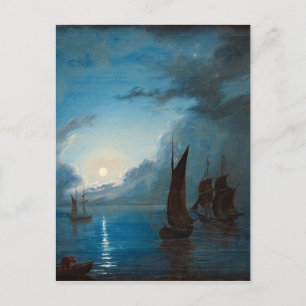 Marcus Larson hav-i-mansken-1848.natuur waterboot Briefkaart