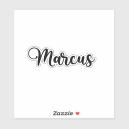 Marcus Naam - Handgeschreven kalligrafie Sticker
