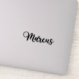 Marcus Naam - Handgeschreven kalligrafie Sticker