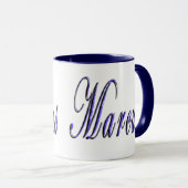 Marcus, naam, Logo, Blue Combo Coffee Mok. Mok (Voorkant rechts)