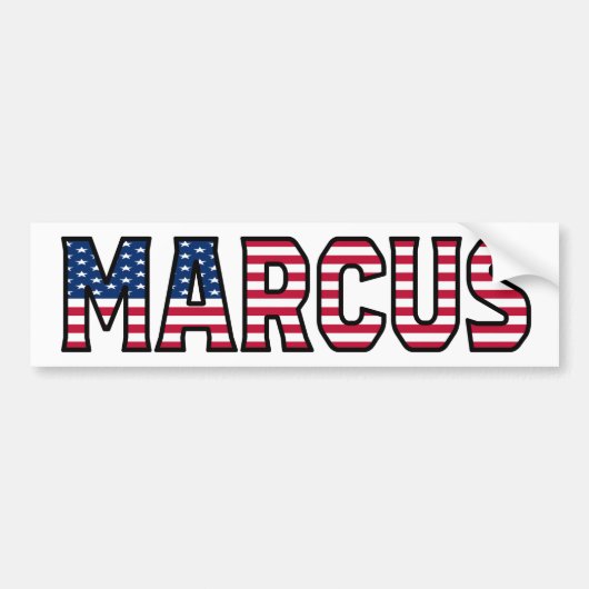 Marcus Name Vorname USA Aufkleber Sticker Auto (Voorkant)
