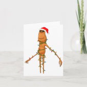 Marcus The Worm, Funny Christmas Lights Kaart (Voorkant)