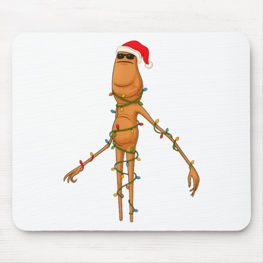 Marcus The Worm, Funny Christmas Lights  Muismat (Voorkant)