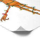 Marcus The Worm, Funny Christmas Lights Poster (Hoek)