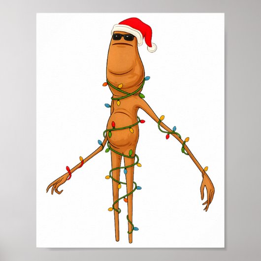 Marcus The Worm, Funny Christmas Lights Poster (Voorkant)