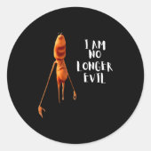 Marcus The Worm I Am No Longer Evil  Ronde Sticker (Voorkant)