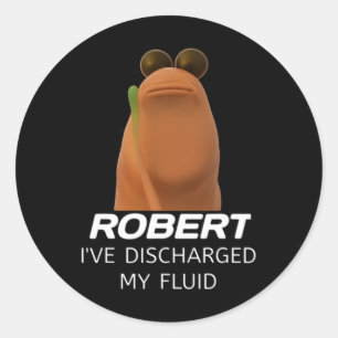 Marcus The Worm Robert Ik Heb Mijn Vloeistof Afgev Ronde Sticker