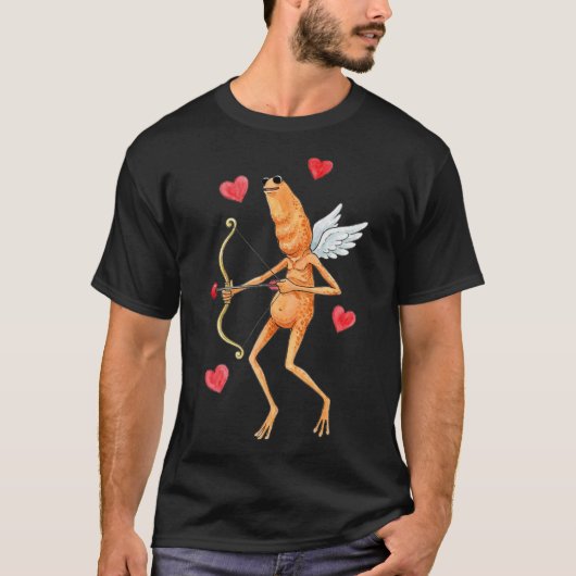 Marcus The Worm Valentijn Cupido Meme Design T-shirt (Voorkant)
